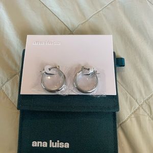 New Ana Luisa small (not Huggies) silver hoop earrings. Beautiful finish.